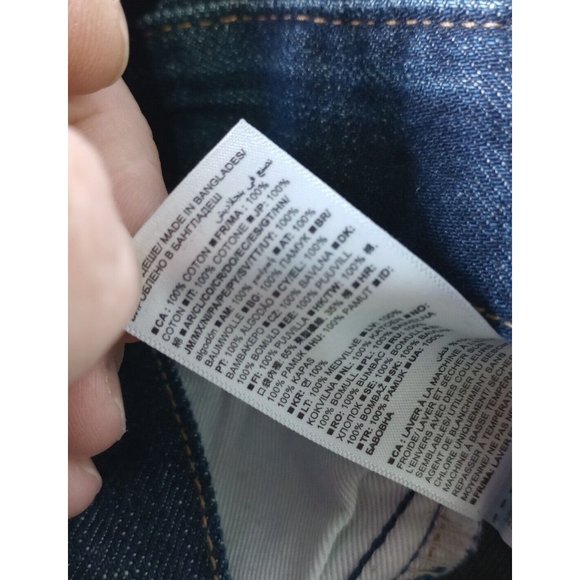 Gap Boot Jeans Men's Size 38x34 Dark Blue Denim Bootcut 100% Cotton Jeans - Picture 7 of 8